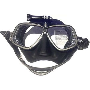 Denty Super Luxury Metalen Masker Afneembaar Gopro Speervissen Zwart