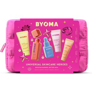 BYOMA Universal Skincare Heroes – 5-delige Reisset – Complete Huidverzorgingsroutine (Cleanser, Toner, Serum, Crème & SPF 50)