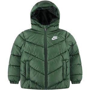 Nike sportswear all day play gewatteerd therma-fit winterjas in de kleur groen.