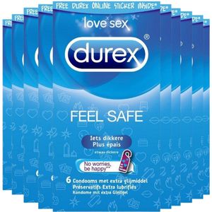 Durex - Feel Safe Condooms - 6 stuks x 10 - Voordeelverpakking