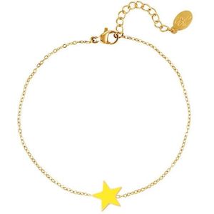 Stainless steel bracelet star - Armbanden- Geel- yehwang- Moederdag cadeautje - cadeau voor haar - mama