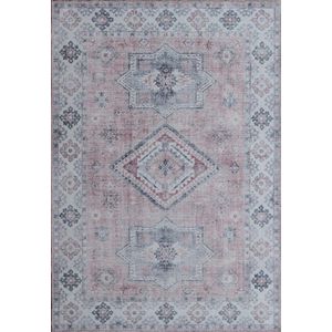 Ikado Vintage tapijt, bedrukt, roze 120 x 180 cm
