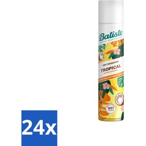 Batiste - Tropical - Droogshampoo - Tropische Geur - Verfrist en Stylet - 200ml - Voordeelverpakking - 24 stuks