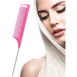 Puntkam - Styling Tool - Kapper Kam - Haar Kam - Haar Accessoire – Roze
