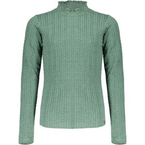 Nobell Koba Cable Knit Turtle Neck Truien & Vesten Meisjes - Sweater - Hoodie - Vest- Turquoise - Maat 170/176