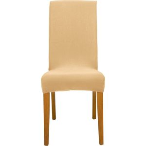Stoelhoes Bandal® | Stoelhoezen | stoelhoes eetkamerstoel | hoezen voor stoelen | Handgemaakt in NL | 95% Katoen |  Beige