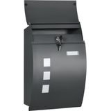 4goodz Wandbrievenbus met Slot - Antraciet