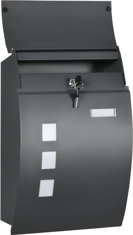 4goodz Wandbrievenbus met Slot - Antraciet