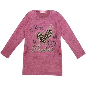 Lange sweater panterprint you perfect glitter pink 170/176