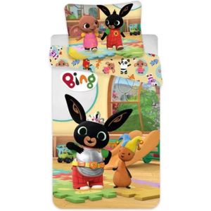 Brandmac - Bing en Flop - Dekbedovertrek - 100 x 135 cm - 100% Katoen - Inclusief Kussensloop 40 x 60 cm
