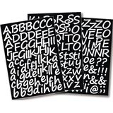 2x Setjes alfabet plakletter stickers ongeveer 3 cm - Zelfklevende hobby/knutsel plakletters