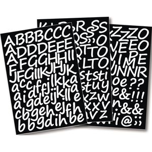 2x Setjes alfabet plakletter stickers ongeveer 3 cm - Zelfklevende hobby/knutsel plakletters