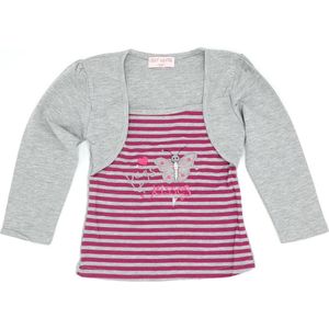 Bolero longsleeve kinderkleding vlinder grijs 6 mnd