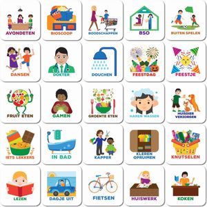 Smarfer - Magnetische pictogrammen voor weekplanner - planbord kind (2) - 50 stuks - voor kinderen - dag planning kind gezin – autisme planner - magneetjes - routine - planbord magneten - weekplanner kind