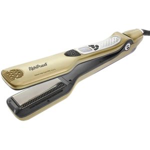Ricki Parodi VAPPRO Stoom Haar Stijltang – Titanium Platen – 230°C – LCD Display – 35ml Waterreservoir – Goud/Zwart