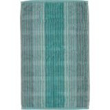 CAWÖ Noblesse Cashmere Streifen Gastendoekje - Munt - 30x50 Cm