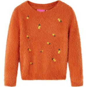 vidaXL - Kindertrui - gebreid - 104 - oranjebruin