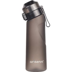 Arisenn® ZERO-fles up - Geur Water up - 100% Smaak, 0% Suiker, 0% Toevoegingen - Gezond & Lekker Drinken - BPA-vrij - Duurzaam - Helpt bij Hydratatie - 5L Smaak per Pod - Air Zuiver Water Up met Geur - Drinkfles 650ml - Zwart