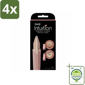Wilkinson Sword - Trimmer - Intuition Perfect Finish Facial Duo - Gezicht - 1 scheerapparaat - Voordeelverpakking - 4 stuks - Gezichtshaar verwijdering - Scheerapparaat gezicht