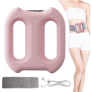 Fascia-massager - Multifunctionele fascia-ring voor het hele lichaam - Fascia-ring voor het hele lichaam - Diepe weefselfascia-ring met 5 snelheden - Draadloze massageroller met riem - Voor spierontspanning in de benen - Fascia-massagering - Roze