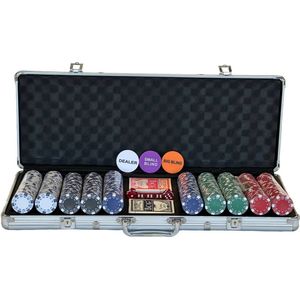 Pegasi pokerset 500 chips koffer - Texas Hold'em Poker Set - Pokerkoffer - Koffer voor Pokeren