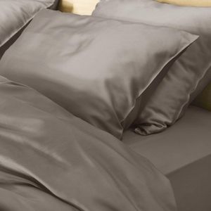 KOALA HUG Kussensloop 100% Tencel Lyocell satijn, taupe brown 60x70 – Anti-allergie, Hypoallergeen | Temperatuurregulerend | Zacht voor huid & haar | 100% Plantaardig | Plasticvrij