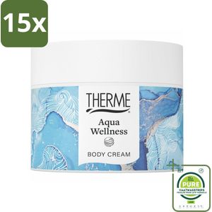 15 x Therme - Aqua Wellness - Bodycrème - Hydraterend - Verzorgend - 225gr - Grootverpakking - Bodycrème - Hydraterende Crème - Verzorging - Huidverzorging - Vegan Bodycrème