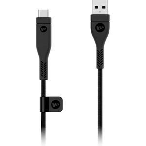 mophie PRO USB-kabel 2 m USB A USB C braided - Extra sterke USB-C kabel - Zwart