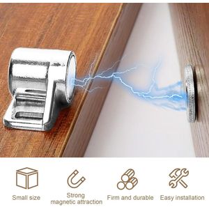 Famanu - Magneetsnapper - Zilver - 4 Stuks - Roestvrij - Duurzaam