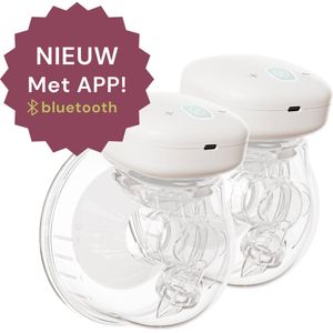 Youha® Dubbele draadloze borstkolven + App - Maat 24mm in verpakking - Hands Free - Draadloos - Draagbare Borstkolf - BPA-vrij - Oplaadbaar - Comfort Borstvoeding - Moedermelk - Borstvoeding - Handmatig en met app bedienbaar - Gen 1 - 2x 240ML cups