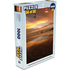 Puzzel Zonsondergang over Sairee-strand Ko Tao in Thailand. - Legpuzzel - Puzzel 1000 stukjes volwassenen