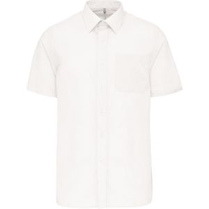Kariban - Ace - Herenoverhemd - Wit - Korte Mouwen - Maat 6XL