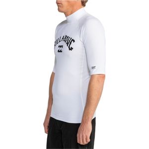 2025 Billabong Heren Logo Surf Short Sleeve Lycra Vest - Wh