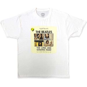 The Beatles - Long & Winding Road Heren T-shirt - S - Wit