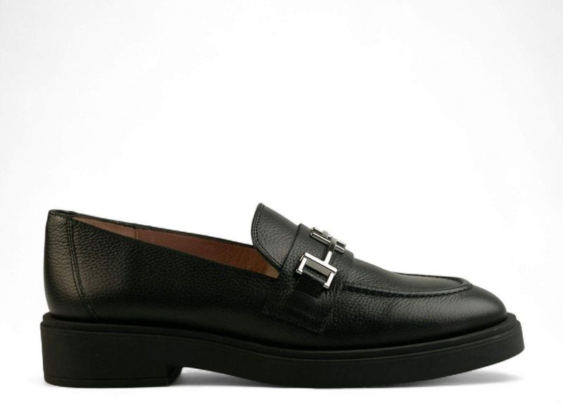 Hispanitas - HI243632 - Leren Loafers - Zwart - Plat - Casual