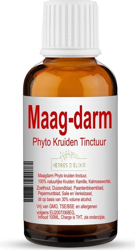 Herbes D'elixir - Maag en Darm Tinctuur - 100 ml - Natuurlijk