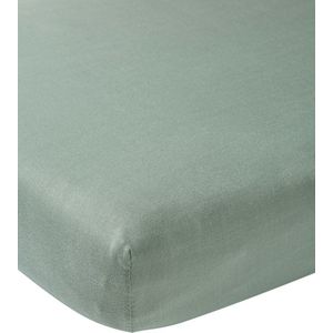 Meyco Baby Uni hoeslaken boxmatras - stone green - 75x95cm