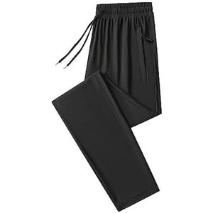 Dunne rekbare joggingbroek voor heren met ritszakken – Casual en comfortabele vrijetijdsbroek in grote maten