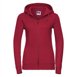 Russel - Authentic Hoodie met Rits Dames - Rood - XL