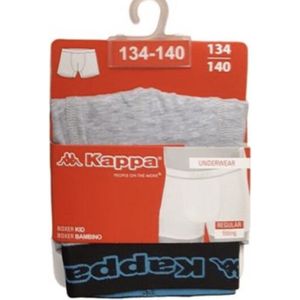Kappa 2 pack boxershorts maat 134/140 grijs melee