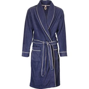 Paul Hopkins Badjas - Kamerjas - Coral Fleece - Blauw - Maat S