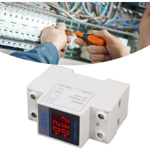Enkelfasige Power Voltmeter Ampèremeter Din Rail Dubbele Display Multimeter.