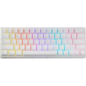 60% Mechanisch Gaming Keyboard – Red Switches - RGB – Wit – Bedraad