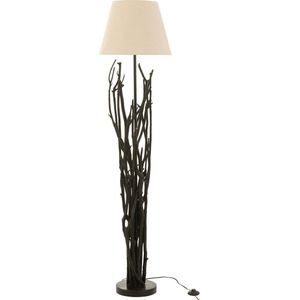 J-Line staande Lamp Takken Kastanje - hout - zwart