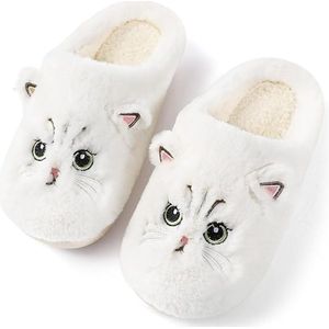 Winter katoenen pantoffels - schattige katten pantoffels - dames winter cartoon pantoffels - comfortabele antislip pantoffels - heren harige pantoffels - warme pluche pantoffels - 36/37