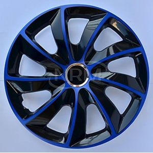 Wieldoppen Zwart/Blauw 14 Inch - Set van 4