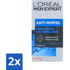 L'Oréal Men Expert Stop Rimpels Dagcrème 50 ml - Voordeelverpakking - 2 stuks