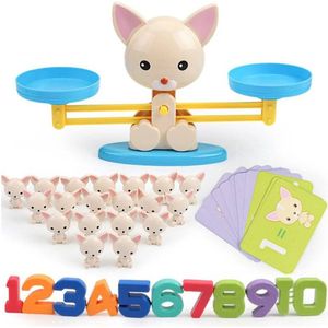 Puppy Balance Game - Ik Leer rekenen - Speelgoed Meisjes - 3 jaar - 4 jaar - 5 jaar - 6 jaar - Leren Rekenen - Leren Tellen - Interactief Speelgoed - Evenwichtsspel - Monkey Balance