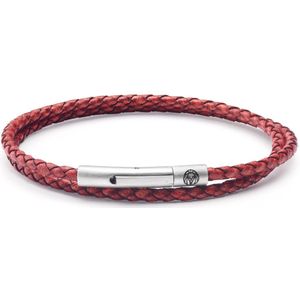 Lucleon - Heren - Leer Armband - Rood