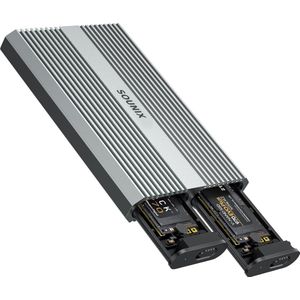 Sounix - M.2 Behuizing - Externe USB-C SSD Behuizing - Aluminium - Zwart